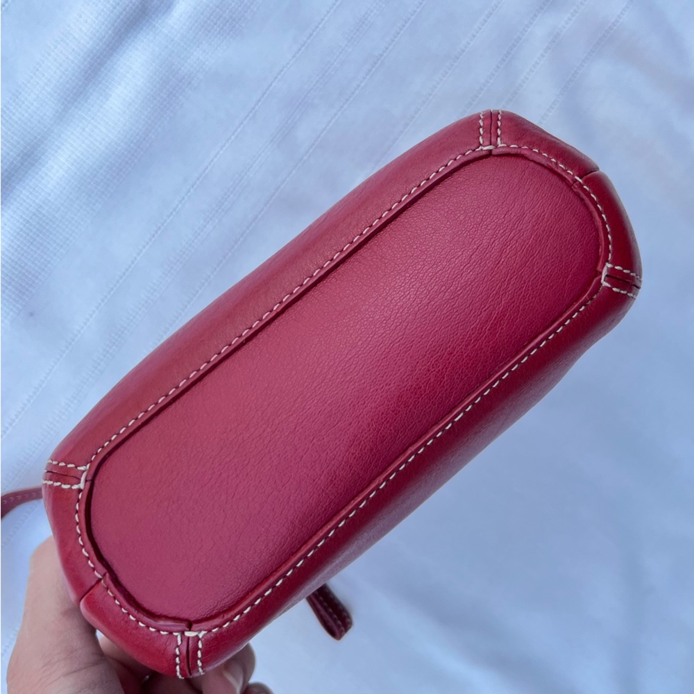 Vintage Mini Coach Demi Legacy Duffle bag Red Leather - Picture 6 of 13